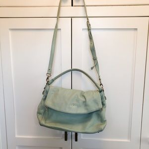 Kate Spade Cobble Leather Mint Green Purse